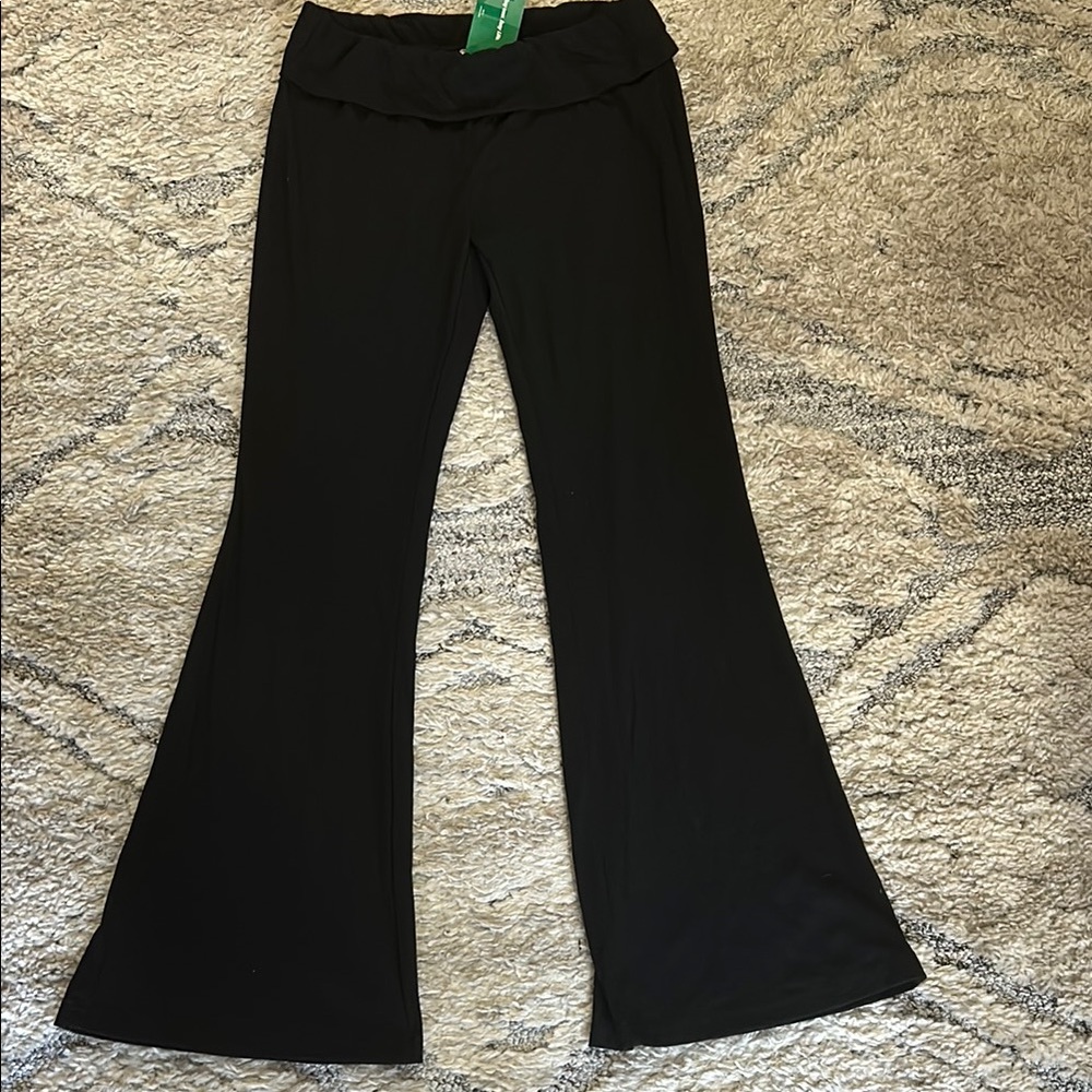 SHEIN Black Flared Pants